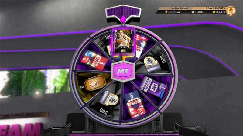 NBA 2K20 prize wheel