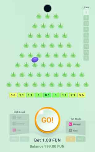 a screen shot of Egg Drop Plink game play