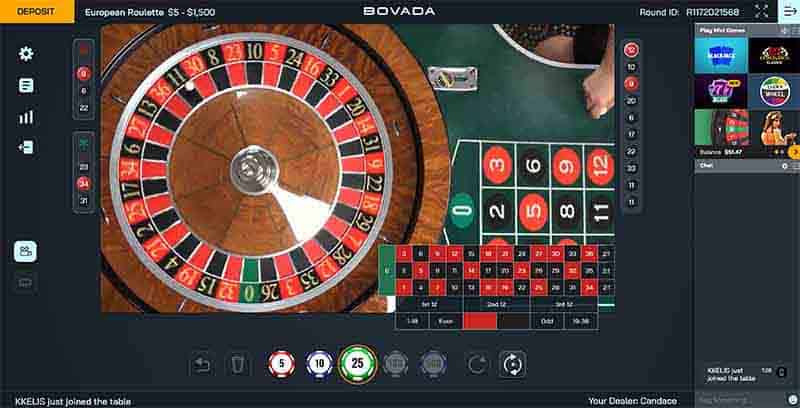 Bovada live roulette